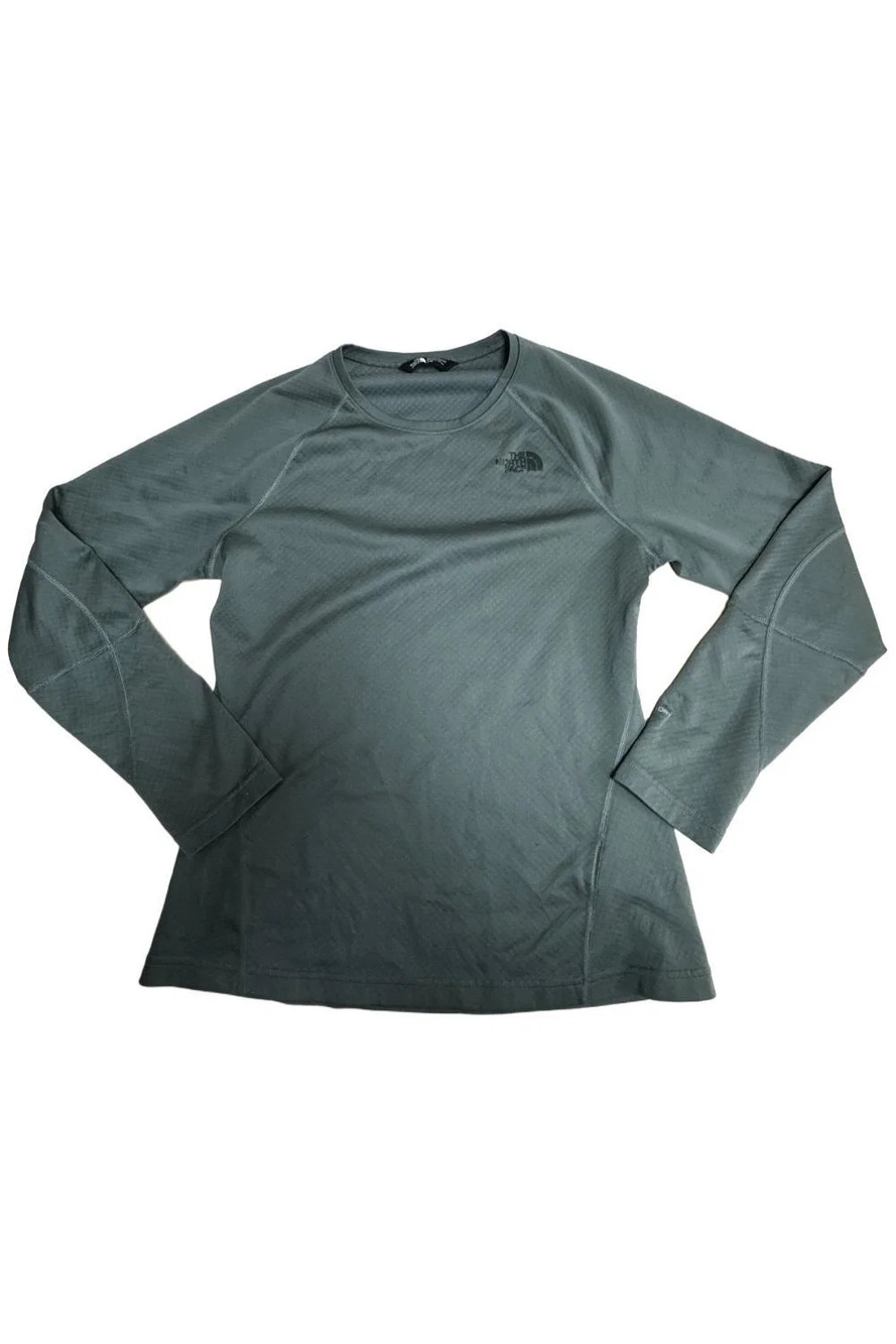 The North Face Women's Textured Trek Crew Base Layer Dark Sage - Regular